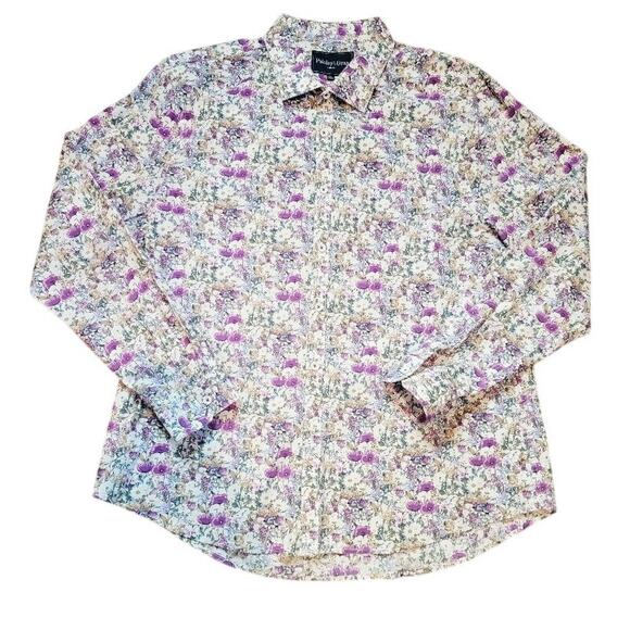 Paisley & Gray Shirt Men's Floral Long Sleeve Button Down Big & Tall Sz XXL - Picture 9 of 10